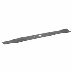 This MILWAUKEE lawn mower blade measures 21 inches in length and 2 inches in width. It is designed for cutting grass on residential or commercial lawns, fitting mower decks that require these dimensions. The center hole diameter is not specified by the manufacturer.