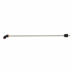 Stainless steel wand with fan tip nozzle for spray application. Designed for use with MILWAUKEE model 49-16-28PS. Suitable for applying coatings, chemicals, or cleaning solutions in industrial maintenance, painting, and sanitation tasks.