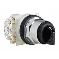 SCHNEIDER Selector Switch: 30 mm Panel Mounting Size, 3 Positions, Short Lever, SPDT, Metallic (MPN 9001KS53BH13)