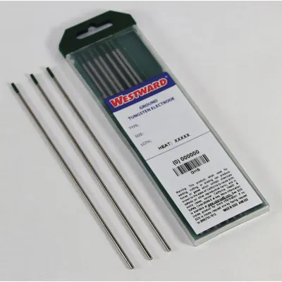 WESTWARD Pure Tungsten Electrode, 3/16 in x 7 in, Green, EWP, AC, 5-Pack - Pure Tungsten Electrodes