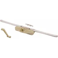 Non-handed sash-mounted crank operator for casement windows. Includes handle. Copper enamel-coated finish. Base length 4-3/16 in. Suitable for residential or light commercial window actuation