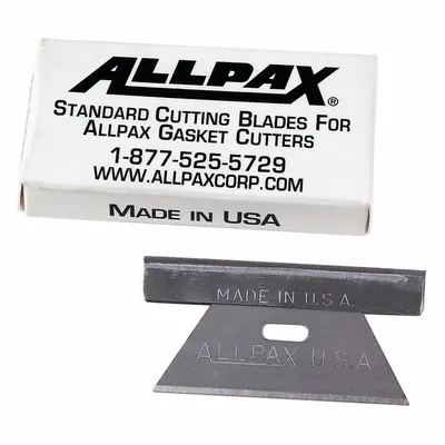 ALLPAX Cutting Blade: 1 19/32 in Blade Lg, 13/16 in Blade Wd, 0.09 in Blade Thick - Straight-Edge Standard-Tip Replacement Utility Blades