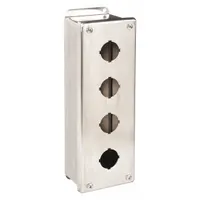 WIEGMANN Push Button Enclosure: 30mm, 4 Holes, 304 Stainless Steel, NEMA 4X (MPN PBSS4)