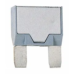 Plug-in mount automotive circuit breaker from the CB1911 series. MAXI Type I footprint design with blade terminal connection. Rated for 14V DC with an interrupt rating of 150 A at 14V DC. Provides overcurrent protection in vehicle electrical systems.