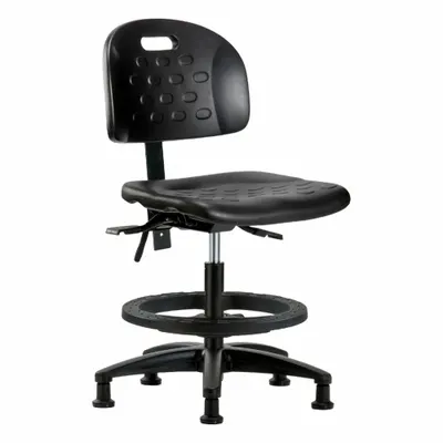 OEM Ergonomic Chair: Polyurethane, Armless, Ht Range 19 3/4 in to 27 1/2 in - Polyurethane Lab Chairs