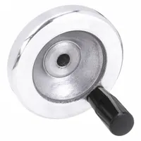 KIPP Hand Wheel: Solid, Fixed Handle, Aluminum, 3/4 in Bore, 200 mm Dia, Zinc-Plated (MPN K0161.2200XCR)
