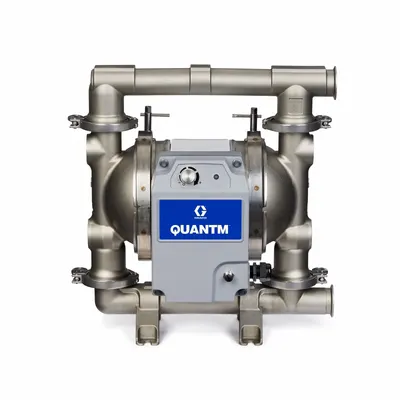 GRACO Electric Diaphragm Pump: Stainless Steel Body, Three Phase, 380-480V AC - FDA-Compliant EODD Pumps