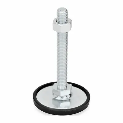 JW WINCO Non-Skid Male Leveling Mount, 3/8"-16 Thread, 2,248 lbf Capacity - Non-Skid Male Leveling Mounts