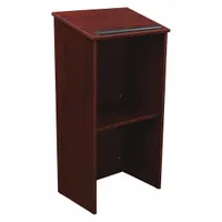 OKLAHOMA SOUND Lectern: Mahogany, Laminate, 46 1/2 in Overall Ht, 23 in Overall Wd, 16 in Overall Dp (MPN 222-MY)
