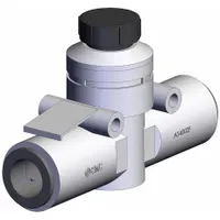 SMC Speed Controller: In-Line Fitting, Knob, 1/2 in Valve Body Size, 12 mm Push to Connect Tube (MPN AS4002F-12A)