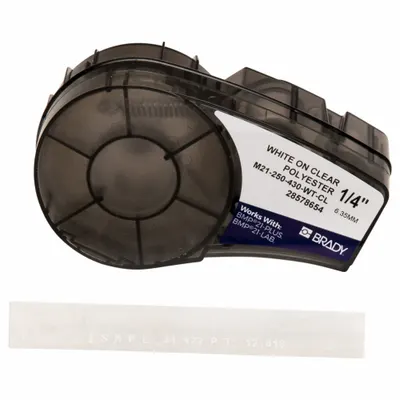 BRADY M21-250-430-WT-CL Thermal Transfer Continuous Label Roll Cartridge - Brady Thermal Transfer Continuous Label Roll Cartridges