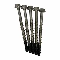 MKT FASTENING Screw Anchor: 3 in Overall Lg, 1/2 in Dia, Stainless Steel, Plain, External Hex, 10 PK (MPN 4312300)