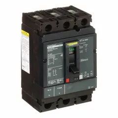 60 A, 3-pole, 600V AC molded case circuit breaker with 25kA interrupting rating at 240V AC. Fixed configuration with line/load lugs and ABC phase connection. Suitable for overcurrent protection in power distribution panels, motor control centers, and branch circuits.