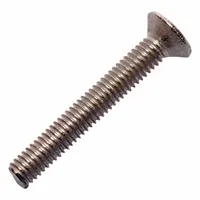Machine Screw: M3x0.50 Thread Size, 20 mm Lg, Grade 2, Titanium, Plain, Flat, Phillips (MPN 0107589)