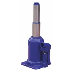 This steel-bodied bottle jack with a manual handle offers a 5-ton lifting capacity. Its high-clearance design and painted finish suit lifting tasks in automotive repair, industrial maintenance, and construction where a compact, manually actuated jack is required.