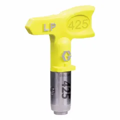 This GRACO airless spray gun tip has a 0.025 in orifice and is yellow in color. It is designed for use with the RAC X HandTite Tip Guard and is compatible with manufacturer model number 246215. Suitable for applying coatings in industrial finishing, painting, and protective lining applications.