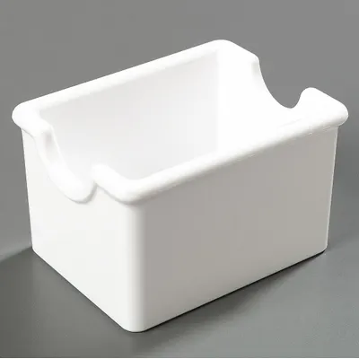 CARLISLE Sugar Packet Holder: White, 2 1/4 in Overall Ht, 2 3/4 in Overall Wd, NSF Certified - Condiment Racks & Holders