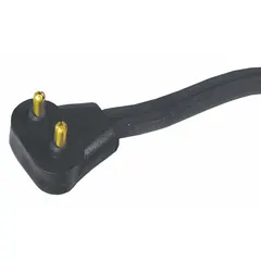 This power cord set is designed to supply power to motors and industrial equipment. It features a right-angle connector and a 25-inch cable length, providing a compact connection solution for manufacturing, HVAC, and material handling applications.