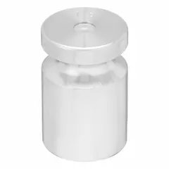 This Class 5 calibration weight has a nominal mass of 1 lb and is constructed as a stainless steel cylinder. It is used to verify and adjust the accuracy of industrial scales and balances in quality control, laboratory, and manufacturing settings.