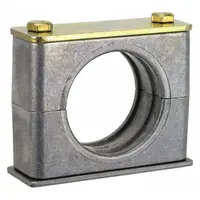 ZSI Vibration-Dampening Beta Clamp: Ribbed Bore, Steel Clamp, Aluminum Cushion, For 1 Lines (MPN S5027S-AL)