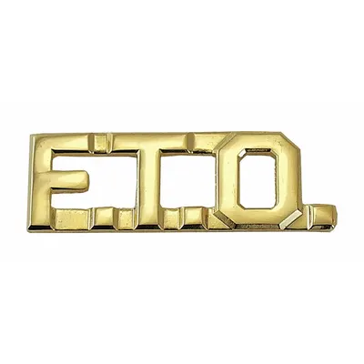 HEROS PRIDE 3/8 in Gold Metal Rank Insignia with Clutch Pin, F.T.O. - Metallic Insignia
