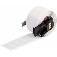 Pre-Cut Label Stock Roll: 1 in x 1 1/2 in, 1 1/2 in x 1 in, Polyester, Metal Detectable, Gray (MPN M6-31-486)