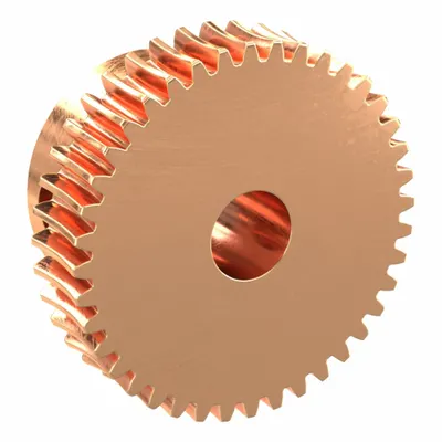 KHK GEARS Worm Wheel: Reduction Ratio 40, Module m 0.5, Right Hand, 20° Pressure Angle - Metric Worm Wheels