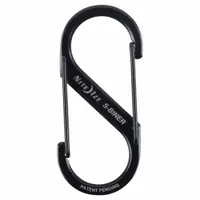 NITE IZE Double Carabiner: 10 lb Working Load Limit, Wire Gate, Stainless Steel (MPN SB2-03-01)