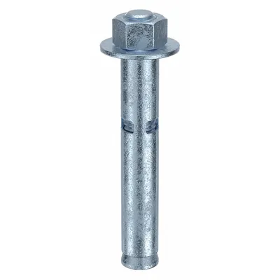 RED HEAD Sleeve Anchor: 4 1/4 in Overall Lg, 5/8 in Dia, 1/2"-13 Thread Size, Steel - Sleeve Anchors with Hex Nuts