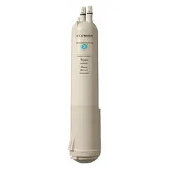 This quick-connect water filter is designed for use in ice machines and refrigerators. It reduces objectionable tastes to improve water quality for drinking and ice production. The filter has a 13 1/2-inch overall height and is intended for models requiring that size.
