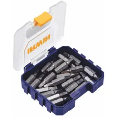 This 20-pack of #2 Phillips insert bits features S2 steel construction and a standard hex shank for use with power tool chucks. Designed for driving screws in general assembly, woodworking, and construction tasks. Each bit meets S2 industry size standards.