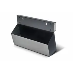 Steel tool wall bracket with black finish. Used for organizing and storing hand tools on wall-mounted panels in workshops and industrial storage areas.