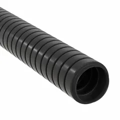This liquid-tight flexible plastic conduit is designed to protect electrical wiring in wet or corrosive environments. With a 3/4-inch trade size and 100-foot nominal length, it resists moisture, oils, and chemicals. Suitable for industrial plants, machine tools, and outdoor installations.