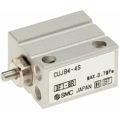 SMC Compact Cylinder: 4 mm Bore Dia, 4 mm Stroke Lg, Non-Magnetic Piston, Basic Mount - Single-Acting Compact Air Cylinders