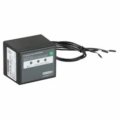 Three-phase surge protective device for external mounting via chase nipple. Rated for 600V AC delta systems with a maximum continuous operating voltage of 1020V AC. Provides voltage protection rating of 3000V (L-L). Housed in a plastic NEMA 4X enclosure suitable for outdoor or washdown environments.