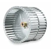 Blower Wheel: Forward-Curved, 5 3/4 in Dia, 7 1/4 in W, CCW Hub End, Aluminum Wheel, 2 Inlets (MPN C575-725D)