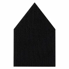 Triangle-shaped backing pad for power sanders, 3 5/8 in width, with hook-and-loop attachment. Medium density foam construction with non-vacuum configuration. Suitable for detail sanding on contoured surfaces and tight corners.