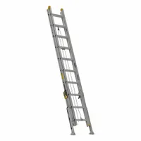 WERNER Extension Ladder: 20 ft Ladder Size, Aluminum, 250 lb Load Capacity, 48 lb Wt, 2 Sections (MPN D1320-2L)
