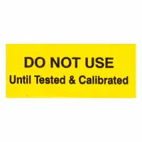 Inspection Label: 1 1/2 in Wd, 5/8 in Ht, Black/White, Matte, Vinyl Cloth, Indoor, English, 25 PK (MPN WO-51-PK)