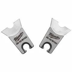W Style replacement die set for crimping 4 AWG electrical wire and cable. Includes upper and lower dies for use with the M18 FORCE LOGIC model 2678-20 crimping tool. Suitable for electrical installation and maintenance tasks requiring secure wire connections.