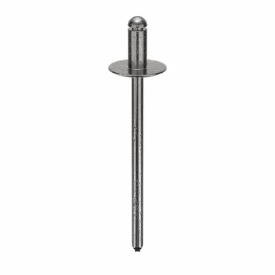 POP AVDEL Blind Rivet,1 27/50" L,0.122" dia,PK500: Inch, 1 35/64 in Overall Lg, 1/4 in Body Lg - Large Flange Blind Rivets