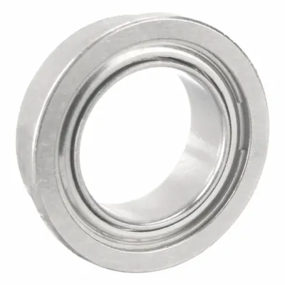EZO Miniature Ball Bearing: 168, 1/4 in Bore, 0.422 in Flange Dia, Dbl Shield - Corrosion-Resistant High-Clearance Ball Bearings