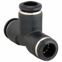 AIGNEP USA Push-Fit Tee Fitting: 10 mm OD x 10 mm OD x 10 mm OD Size, Nylon, 2 3/32 in Overall Lg (MPN 55230-10)