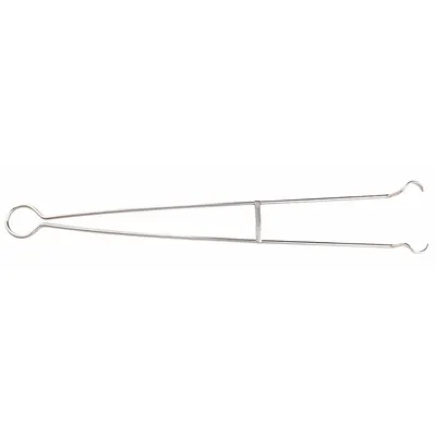 OEM Crucible Tongs: 22 in Overall Lg, Stainless Steel, Uncoated, 1 5/8 in Tip Lg - Tongs for Crucibles