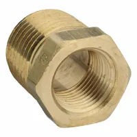 PARKER Metal Pipe Straight: Straight, 3/8 in x 1/2 in, Female NPT Threaded x Male NPT Threaded (MPN 209P-8-6)
