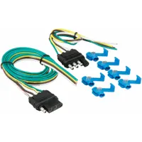 HOPKINS TOWING SOLUTIONS Flat Electric Connector: 4-Way, PVC, 16 ga Wire Gauge, (6) Wire Splices (MPN 48205)
