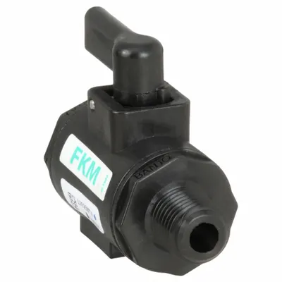 BANJO LV025MTV Polypropylene Ball Valve, 1/4 in, Full Port, Lever Handle - Polypropylene Ball Valves