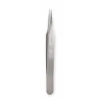 EREM Tweezers: Stainless Steel, Point, Straight Tip, 0.48 mm Tip Thick (MPN 2SASL)