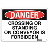 Danger Sign: Aluminum, Mounting Holes Sign Mounting, 10 in x 14 in Nominal Sign Size, Engineer Grade (MPN U3-1284-RA_14X10)