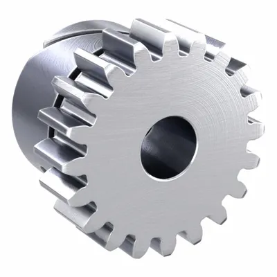KHK GEARS F-Loc Spur Gear: Module m 1, 20 Teeth, 6 mm Bore Dia, Stainless Steel - Metric Spur Gears with Locking Hub